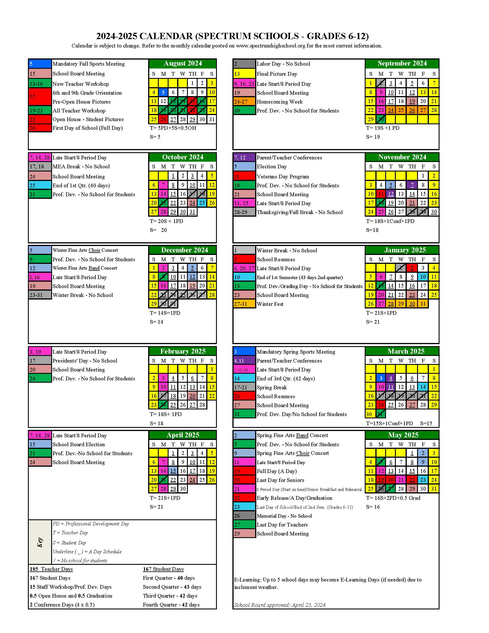Spectrum Calendar